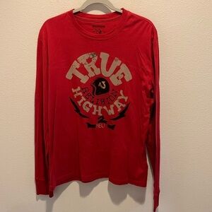 TRUE RELIGION Graphic Tee. Highway 2 HELL. Size XXL. Made in USA.​​​​​​